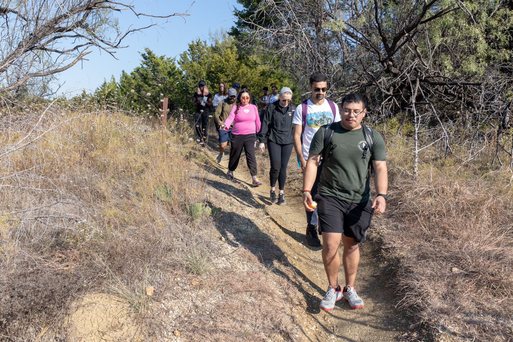 Campus Recreation's Adventure Trips program takes students hiking at Cedar Hill State Park